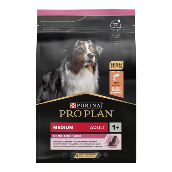 Croquettes Chien – Pro Plan Medium Adulte Sensitive Skin Saumon - 3 kg