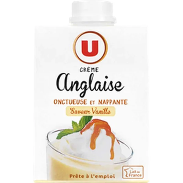 Crème anglaise saveur vanille UHT, U (50 cl)