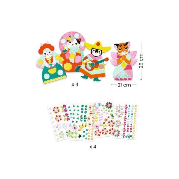 Créer avec des stickers Brillants - Djeco