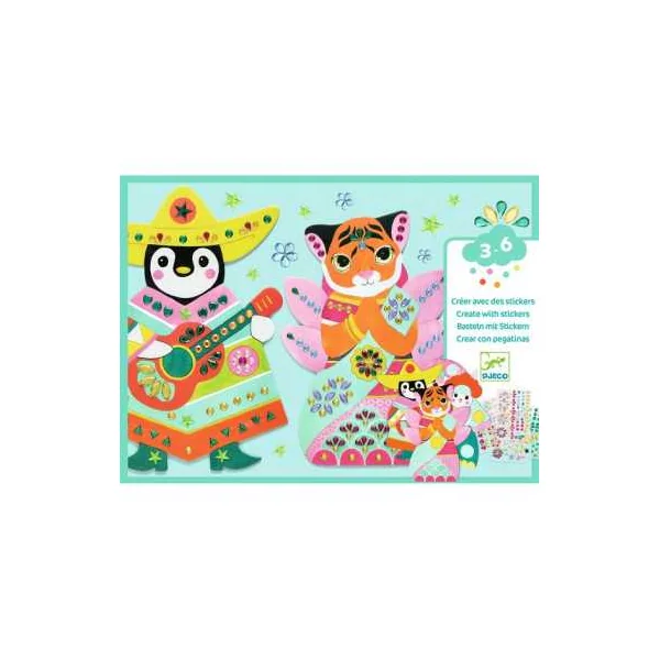 Créer avec des stickers Brillants - Djeco