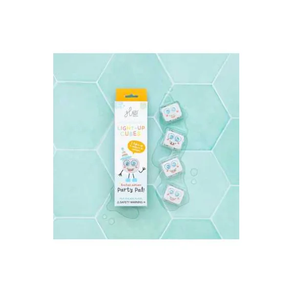 Cubes lumineux blancs Party Pal - Glo Pals