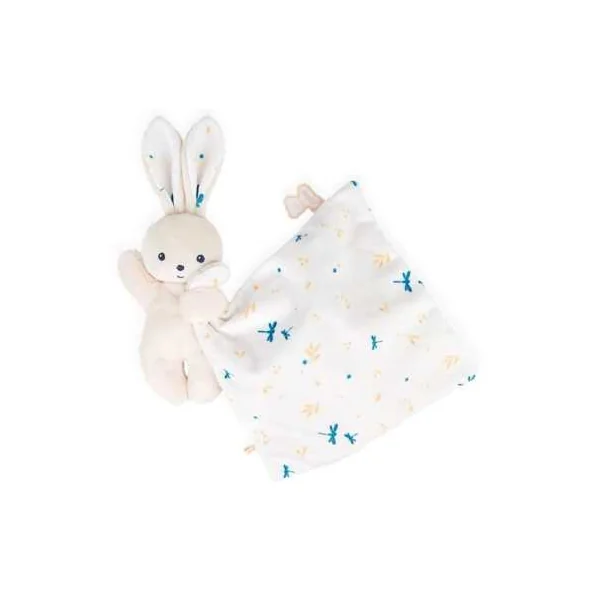 Doudou lapin Blanc délicat Carré Douceur - Kaloo