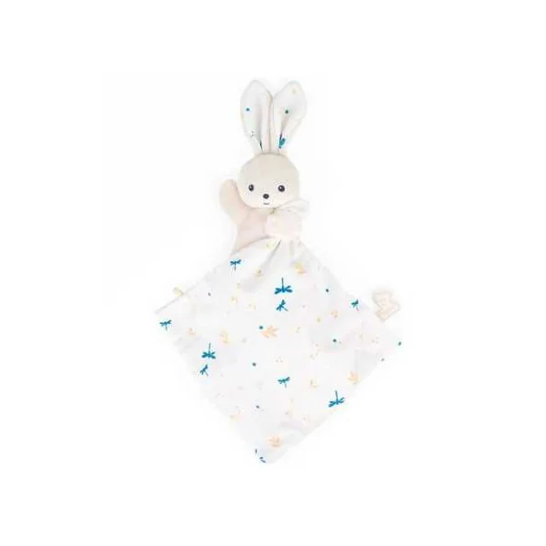 Doudou lapin Blanc délicat Carré Douceur - Kaloo