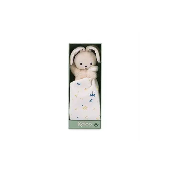 Doudou lapin Blanc délicat Carré Douceur - Kaloo