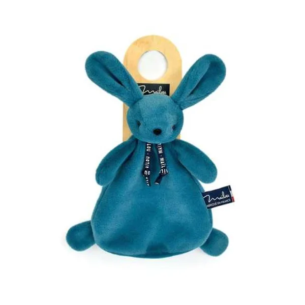 Doudou lapin bleu minéral Dorlotin - Maïlou Tradition
