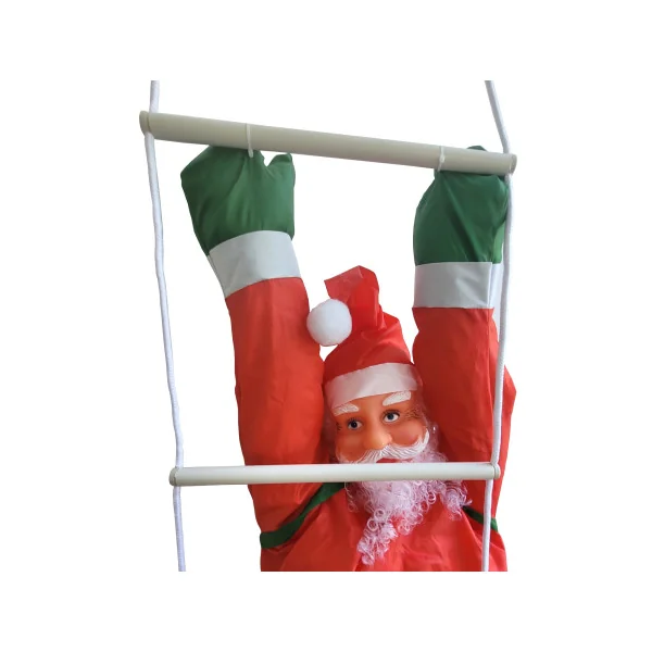 Décoration Père Noël sur échelle 165 / 120 cm