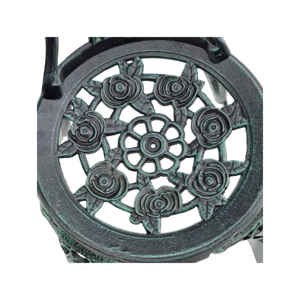 Ensemble Bistrot Vintage Fonte Aluminium Vert