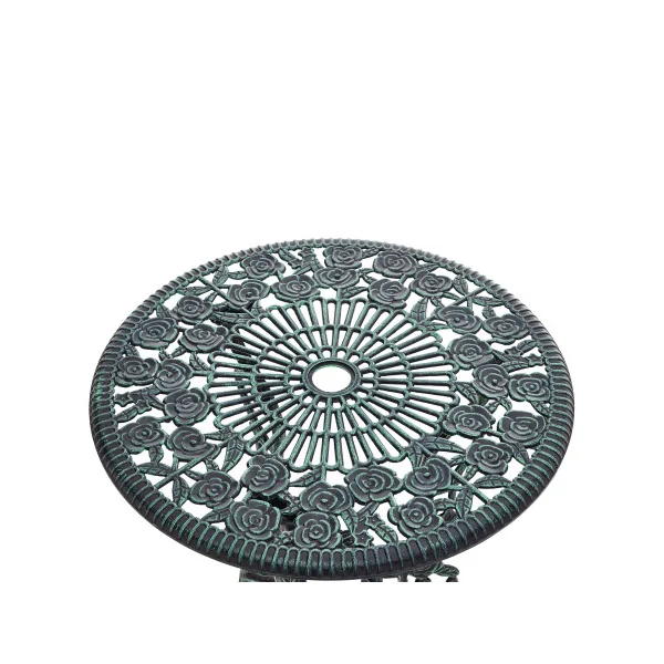 Ensemble Bistrot Vintage Fonte Aluminium Vert