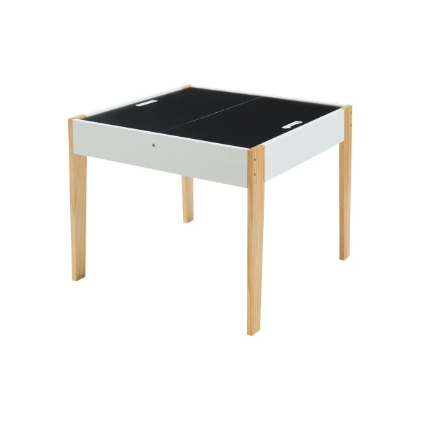 Ensemble Bureau avec Tableau Noir et Chaise Enfant Naturel Blanc Style Nordique