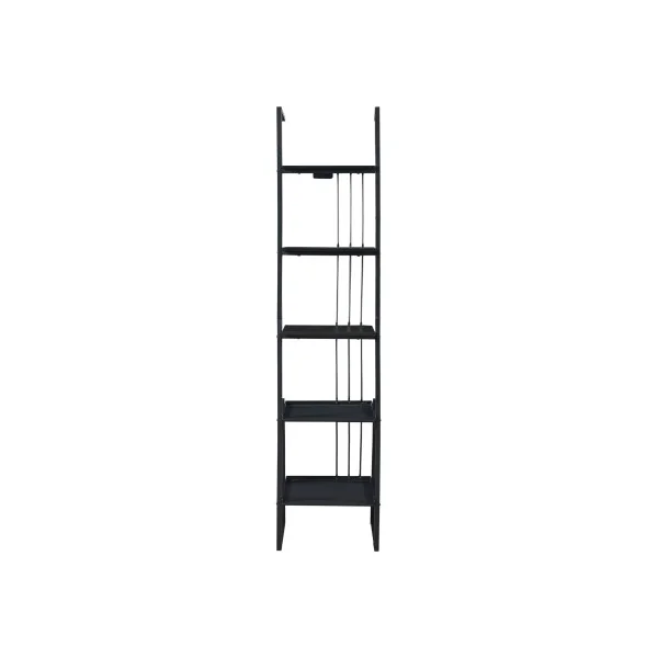 Ensemble Bureau Industriel et Etagère Echelle Noir 5 Niveaux
