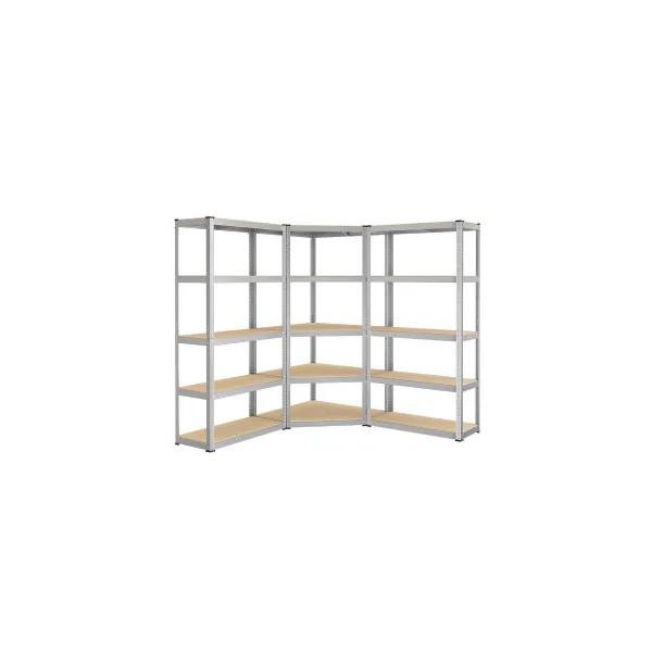 Ensemble d’Etagères d’Angle à 5 niveaux 180x180x180 cm en Acier Rack Rangement