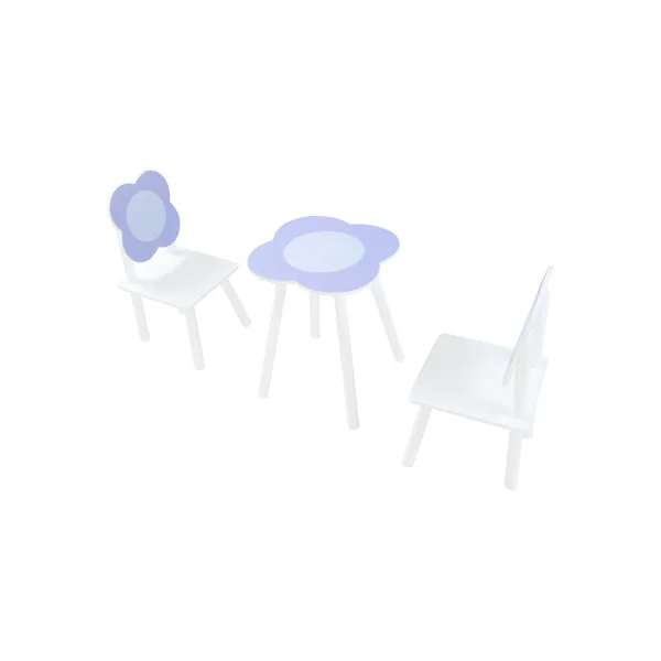 Ensemble Table et Chaises Enfant Blanc et Violet