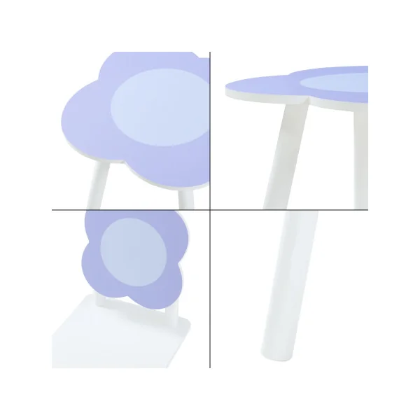 Ensemble Table et Chaises Enfant Blanc et Violet