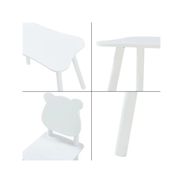 Ensemble Table et Chaises Enfant Blanc