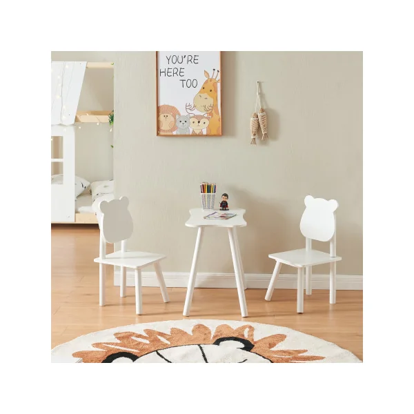 Ensemble Table et Chaises Enfant Blanc