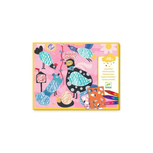 Fabuleux pochoirs Piou piou & co - Djeco