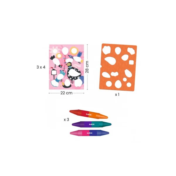 Fabuleux pochoirs Piou piou & co - Djeco
