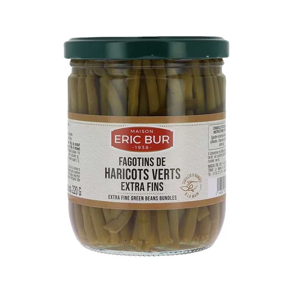 Fagotins de haricots verts extra fins, Eric Bur (220 g)