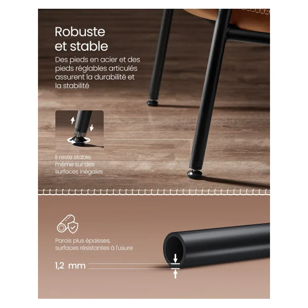 Fauteuil d’Appoint avec Accoudoirs Fauteuil de Salon Marron Caramel
