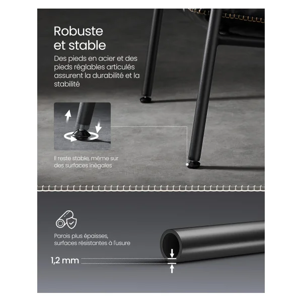 Fauteuil d’Appoint avec Accoudoirs Fauteuil de Salon Noir