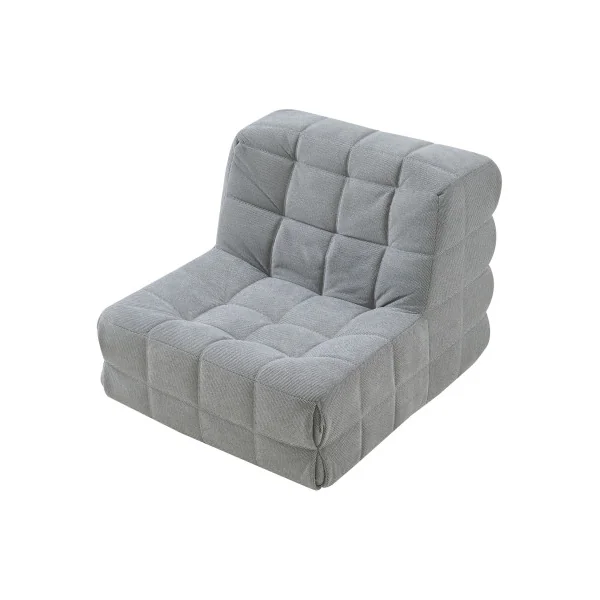 Fauteuil de Sol Confortable Ergonomique Gris 90 x 100 x 75 cm