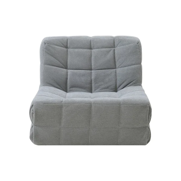 Fauteuil de Sol Confortable Ergonomique Gris 90 x 100 x 75 cm
