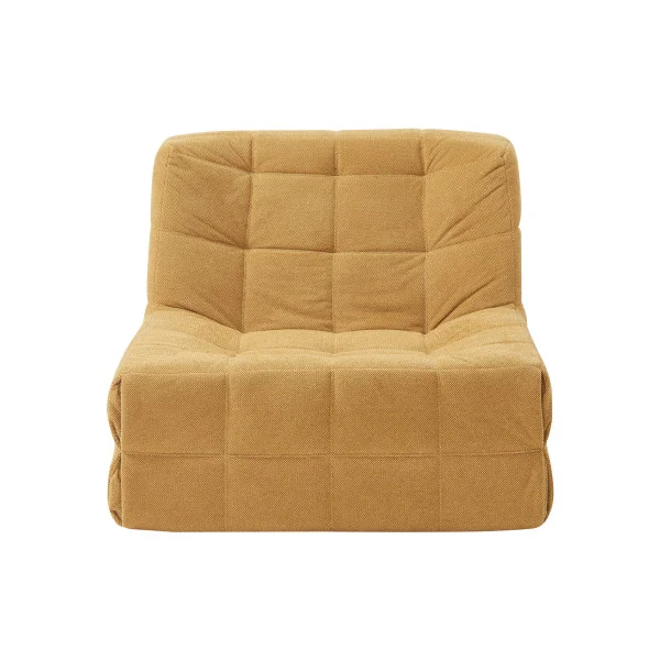 Fauteuil de Sol Confortable Ergonomique Jaune 90 x 100 x 75 cm