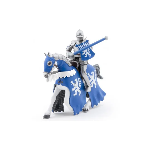 Figurine Cheval du chevalier lion à la lance - Papo