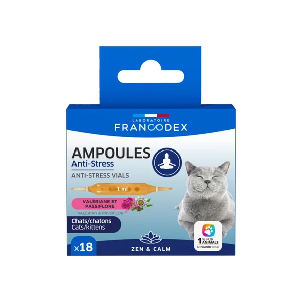Francodex Anti-Stress Ampoules Pour Chat