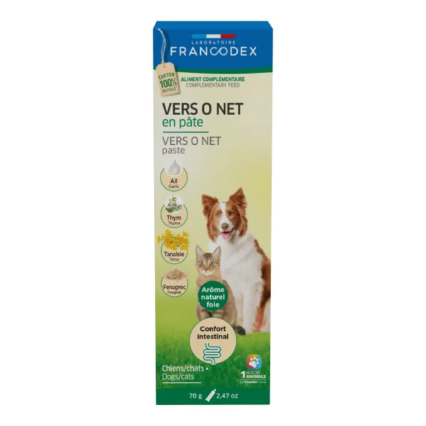 Francodex Pâte Vers O Net pour chien ou chat - 70 gr