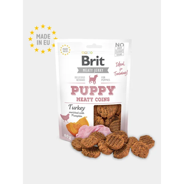 Friandises Jerky Snack recette Chiot - Dinde 🦃 et Citrouille - Brit