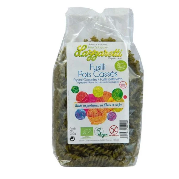 Fusilli aux pois cassés BIO, Lazzaretti (250 g)