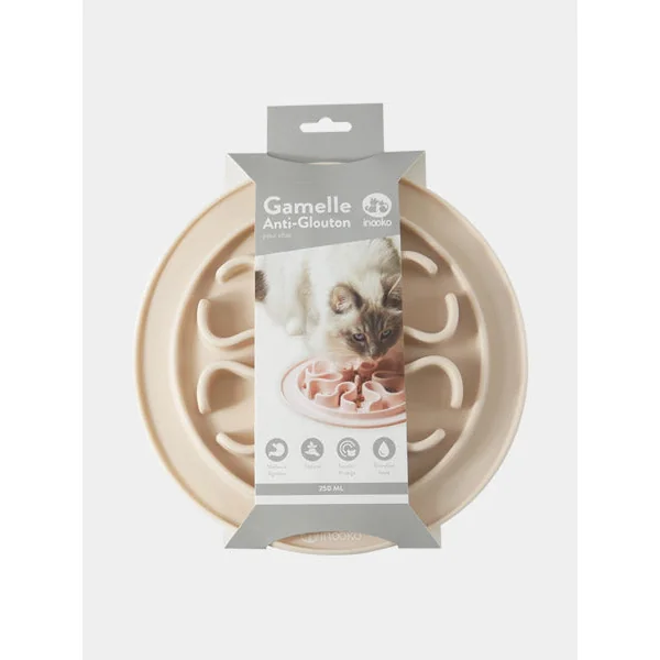 Gamelle anti-glouton pour chat - sable