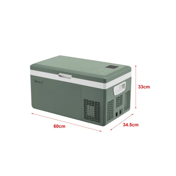 Glacière Electrique Portable 25 L Vert Militaire pour Pique Nique Camping