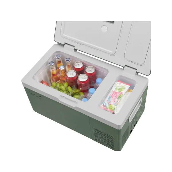 Glacière Electrique Portable 25 L Vert Militaire pour Pique Nique Camping