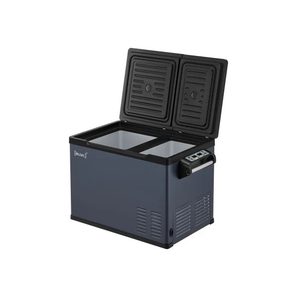 Glacière Electrique Portable 45 L Bleu Gris pour Pique Nique Camping