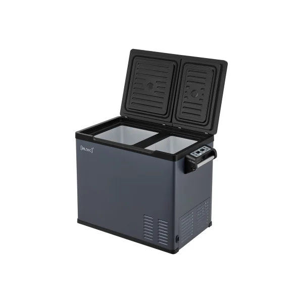 Glacière Electrique Portable 55 L Bleu Gris pour Pique Nique Camping
