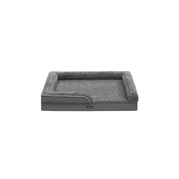 Grand Panier Chien 122x89 cm Gris Ardoise Lit pour Chien Orthopédique Mousse Alvéolée