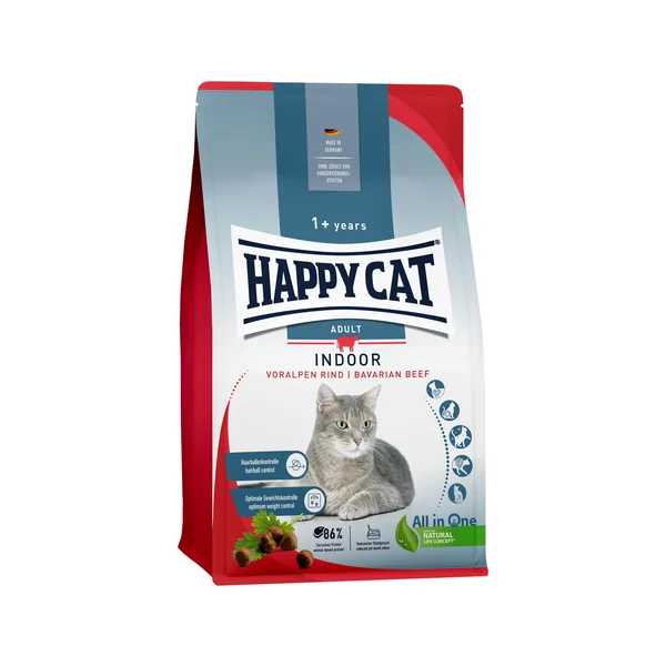 Happy Cat Indoor Nourriture pour Chat d’Intérieur - Boeuf