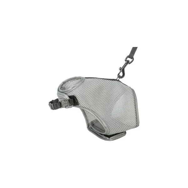 HARNAIS + LAISSE CHAT SOFT GRIS