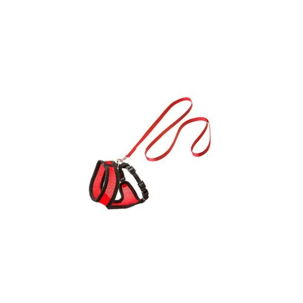 HARNAIS+LAISSE CONFORT CHAT ROUGE