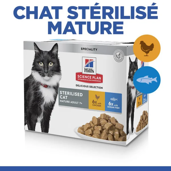 Hill's Science Plan Mature Adult - Sterilised - Favourite Selection - Sachet Repas