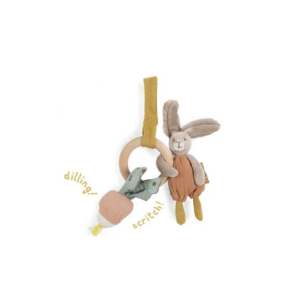 Hochet anneau bois lapin Trois Petits Lapins - Moulin Roty
