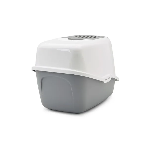 Hygiène Chat – Savic Maison de toilette Nestor gris – 56 x 39 x 38,5 cm
