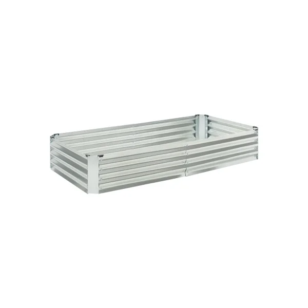 Jardinière Surélevée en Acier Galvanisé avec Serre 186 x 96 x 98 cm