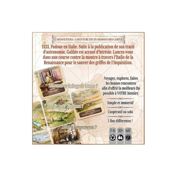Jeu Cartaventura : Cosmologia