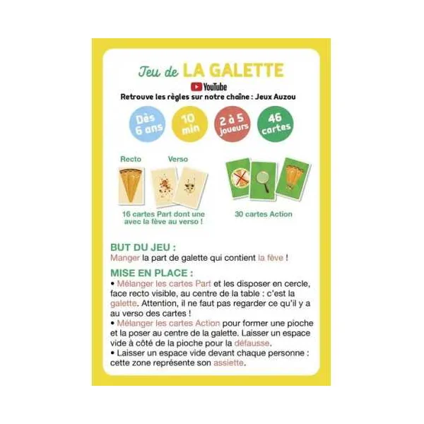 Jeu de la galette - Auzou