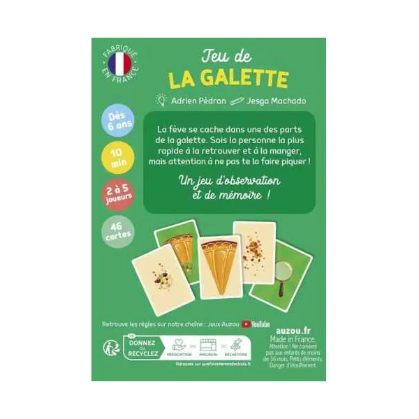 Jeu de la galette - Auzou