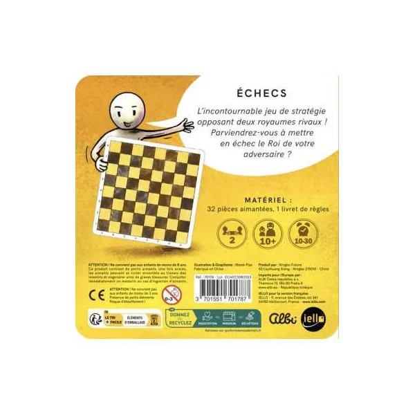 Jeu magnétique Échecs - Iello