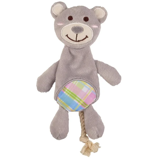 Jouet Chien - Flamingo Peluche ours avec corde Gris - 22 x 8 x 3 cm